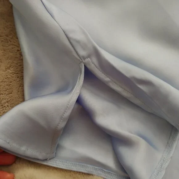 BRAND NEW Hello Molly baby blue satin mini dress size S/ US 4 - Picture 15 of 15